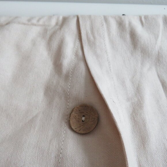 WEST ELM 100% Cotton Cream Black Abstract Embroidered Decor Throw Pillow Sham - Picture 9 of 12